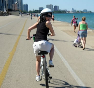 Chicago lake biking